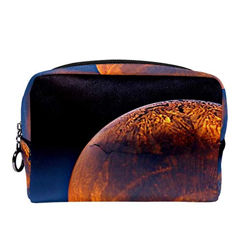 Makeup Toiletry Bag for Women Girls Purse Cosmetic Travel Kit Organizer Blue Ball Makeup Toiletry Bag for Women Girls Purse Cosmetic Travel Kit Organizer Blue Ball