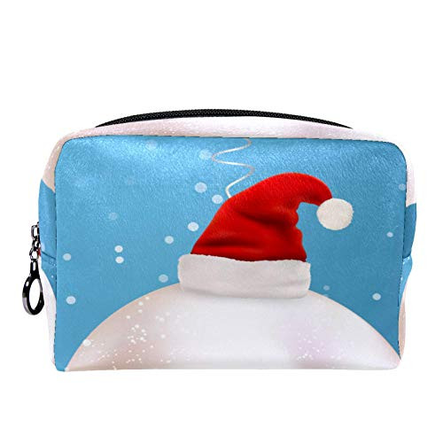 Makeup Toiletry Bag for Women Girls Purse Cosmetic Travel Kit Organizer Snow Ball