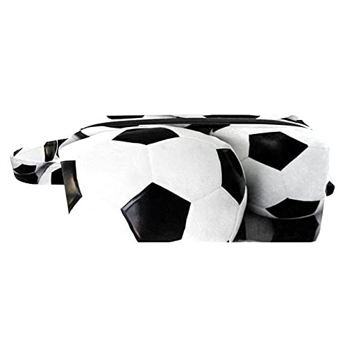 Makeup Bag Travel Cosmetic Bag Football Toiletry Bag Organizer Pouch with Zipper and Handle Makeup Bag Travel Cosmetic Bag Football Toiletry Bag Organizer Pouch with Zipper and Handle