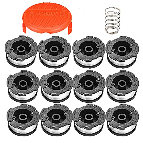 MEIWBLANG AF-100 Trimmer Spool, 30ft 0.065 inch Weed Eater line Compitible with Black  plus Decker Autofeed System Durable AF-100 String Trimmer Edger-12 Replacement Spool, 1 Spool Cap, 1 Spring-