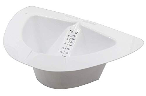 Comfort Axis Graduated Specimen Pan, 1000 Cubic Centimeters, Pack of 10, White