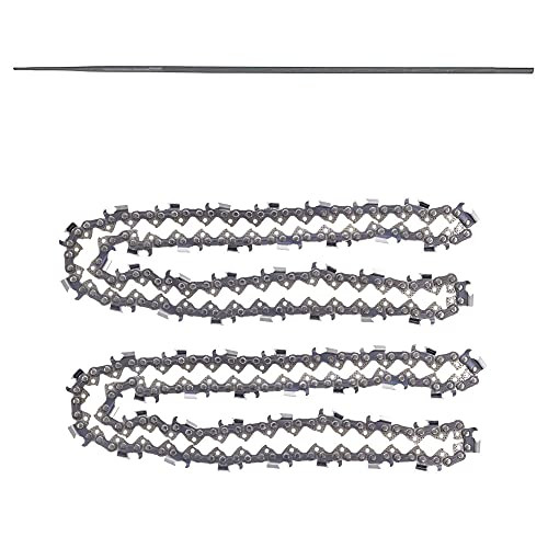 Kohnkdllc 10 inch Chainsaw Chains 40 Drive Links fits for Black  and  Decker LCS1020 20V LCS1020B 9040 R40 Max 2.0 -Pack of 2- with Round Files
