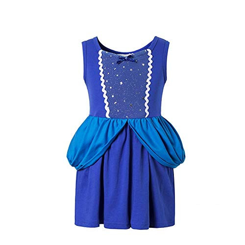 Cinderella Dress Princess Costume Butterfly Girl Cinderella Inspired Dress New Cinderella Blue Dress Cosplay Part -Blue, 8-10T-
