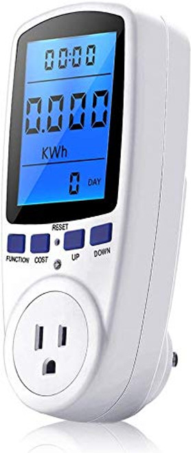 BOLDWAY Power Meter Plug Consumption Electricity Usage Monitor Analyzer Home Energy with Digital LCD Display Overload Protection 7 Display Modes for Energy Saving
