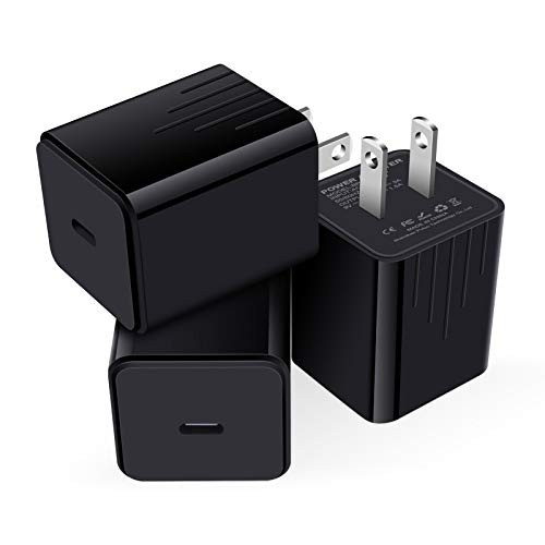 USB C Charger Cube, Fast Charging Block 18W 3 Pack PD Wall Charger for iPhone 12/12 Mini/12 Pro/12 Pro Max/11 pro max, iPhone SE 2020,Samsung Galaxy S21/S20,Google Pixel 5/5XL/4XL/3XL/4a 5G/3a XL/2 XL