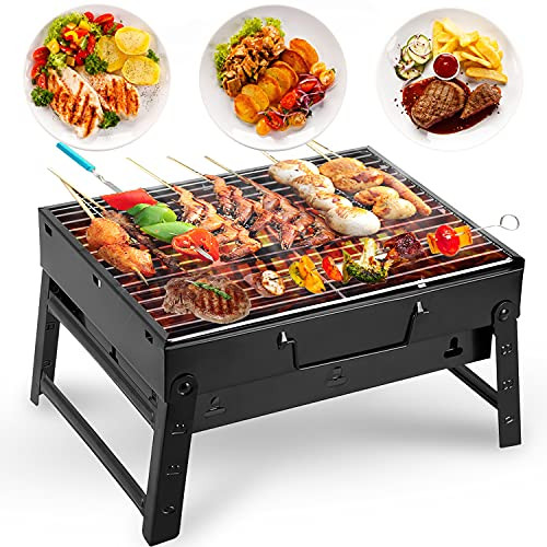 Uten Charcoal Grill, BBQ Grill Folding Portable Lightweight smoker Grill, Barbecue Grill Small desk Tabletop Outdoor Grill for Camping Picnics Garden Beach Party 13.7''x9.4''x 2.3'' Uten Charcoal Grill, BBQ Grill Folding Portable Lightweight smoker Grill, Barbecue Grill Small desk Tabletop Outdoor Grill for Camping Picnics Garden Beach Party 13.7''x9.4''x 2.3''