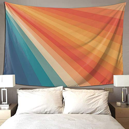 Hippie Art Tapestry Wall Hanging Tapestries Retro 70s Sunrays Aesthetic Wall Blanket Wall Hanging Home Decor Tablecloths for Bedroom Living Room Dorm Restaurant, 60X50 inches Hippie Art Tapestry Wall Hanging Tapestries Retro 70s Sunrays Aesthetic Wall Blanket Wall Hanging Home Decor Tablecloths for Bedroom Living Room Dorm Restaurant, 60X50 inches