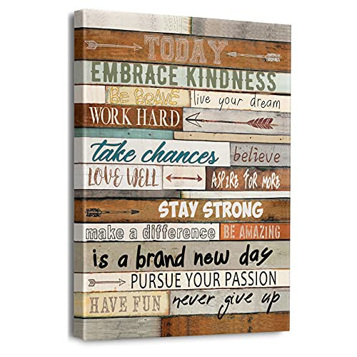 Inspirational Wall Art for Office Positive Quotes Wall Decor Motivational Canvas Wall Art Framed Prints Modern ?Artwork 12" x 16"