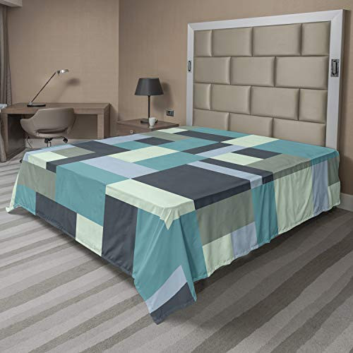 Ambesonne Abstract Flat Sheet, Geometric Style Pattern with Square and Rectangular Shapes Modern Creative, Soft Comfortable Top Sheet Decorative Bedding 1 Piece, Queen Size, Multicolor Ambesonne Abstract Flat Sheet, Geometric Style Pattern with Square and Rectangular Shapes Modern Creative, Soft Comfortable Top Sheet Decorative Bedding 1 Piece, Queen Size, Multicolor