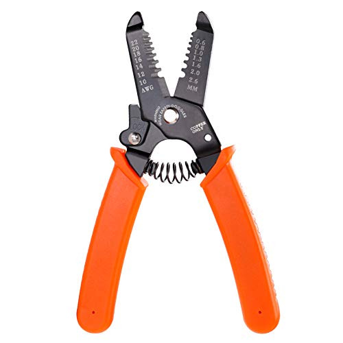 SIXWOOD 6.5in 10-22 AWG Wire Stripper Cutter Crimper, Copper Wire Stripping Tool And Multi-Function Hand Tool?Professional Handle Design And Refined Craftsmanship 518031