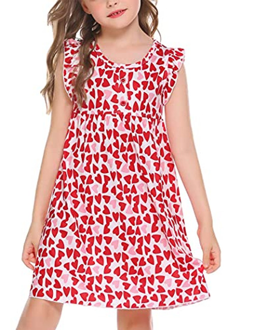 Arshiner Girls Nightgown Kids Nightshirt Pajamas Flutter Sleeve Nightdress Sleepwear Pajamas Dress Arshiner Girls Nightgown Kids Nightshirt Pajamas Flutter Sleeve Nightdress Sleepwear Pajamas Dress