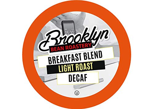 Brooklyn Beans Breakfast Blend Decaf Coffee Pods, Compatible with 2.0 K-Cup Brewers, 40 Count