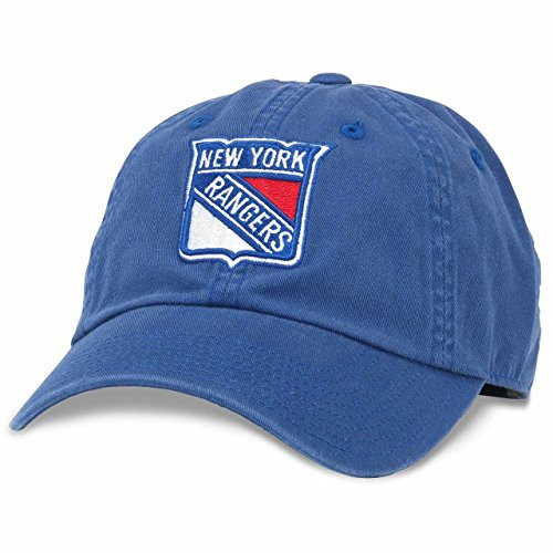 American Needle Blue Line NHL Team Dad Hat, New York Rangers, Royal (40742A-NYR)