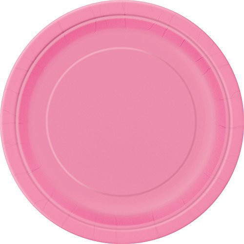 Hot Pink Paper Plates, 50ct
