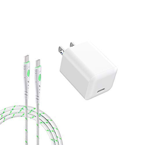 20W USB-C Fast Charger, Mini PD Type-C Power Adapter,Small USB-C Wall Charger and USB C to USB C 60W Cable, [3.3ft-