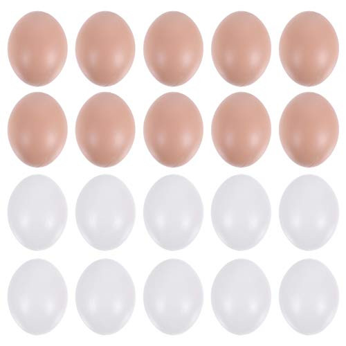 KESYOO 60Pcs Plastic Easter Eggs Realistic Egg Toy Paintable DIY Eggs for Easter Party Kids DIY Crafts and Basket Fillers Home Decoration