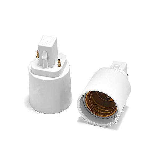 M5RU Bulb Lamp G24 to E27 Adapter G24 to E26 Lamp Holder Power Adapter Converter Base Socket LED Light Bulb Extend Extension Plug -Size : 2pcs-