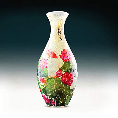 Pintoo - S1024 - Carp with Lotus - 160 Piece Plastic Puzzle Vase