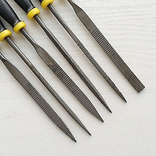 JPONLINE 6pcs 140x3mm Metal File Mini Assorted Rasp Diamond Needle File Set Repair Tool Jewelry Wood Grinding Hand File Tools NEW