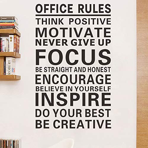 Office Rules Wall Decal Vinyl Wall Stickers Removable Wall Decor Art DIY Inspirational Quotes Sticker Mural for Office Bedroom Home Decoration Wallpaper Office Rules Wall Decal Vinyl Wall Stickers Removable Wall Decor Art DIY Inspirational Quotes Sticker Mural for Office Bedroom Home Decoration Wallpaper