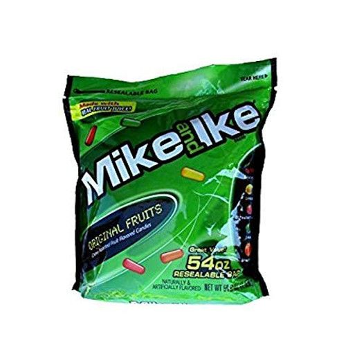 Mike and Ike Chewy Assorted Fruit Flavored Candies, 54 Ounce Jumbo Party Bag