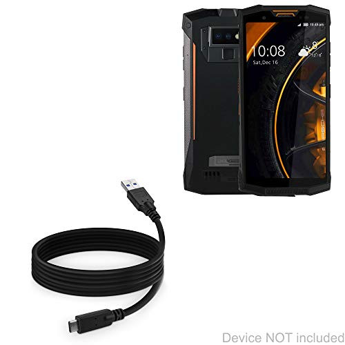 Doogee S80 Lite Cable, BoxWave [DirectSync - USB 3.0 A to USB 3.1 Type C- USB C Charge and Sync Cable for Doogee S80 Lite - 6ft - Black
