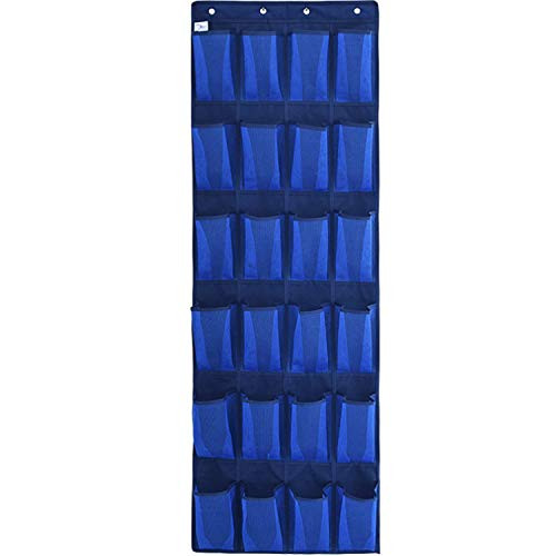 Sundoco Over The Door Shoe Organizer with 24 Large Fabric Pockets,Shoes Hanger Storage Closet Organizer, Clear Hanging Shoe Bag Slipper Rack Holder