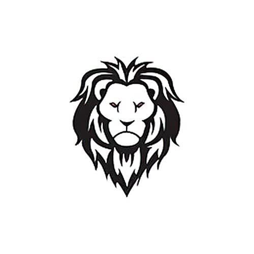 6 Sheets Temporary Tattoos Simple Lion Head Temporary tattoo Neck Arm Chest for Women Men Adults 3.7 X 3.7 Inch Tiger Head Tattoo