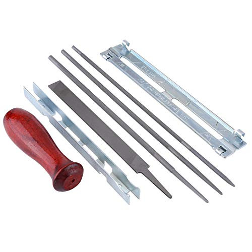 Chainsaw Sharpening Kit File Guide Bar Chainsaw Sharpener Tools Handle Depth Gauge for Sharpening for Filing Chainsaws