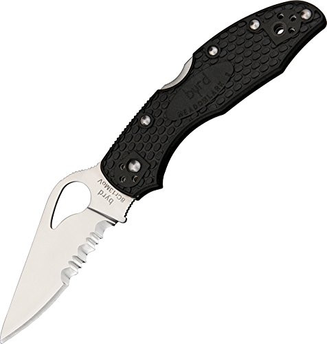 Spyderco BY04PSBK2 Combination Edge Byrd Knife Meadowlark2 Lightweight Black