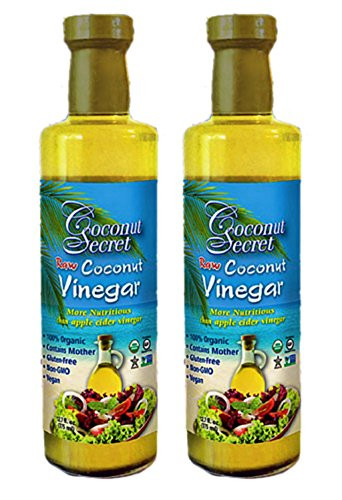 Coconut Secret Raw Coconut Vinegar -2 Pack- - 12.7 fl oz - Rich in Vitamins  and  Amino Acids - Organic, Vegan, Non-GMO, Gluten-Free, Kosher - Keto, Paleo, Whole 30 - 48 Total Servings