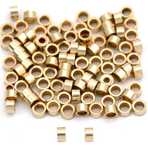 100 14K Gold Filled Crimp Tube Beads 