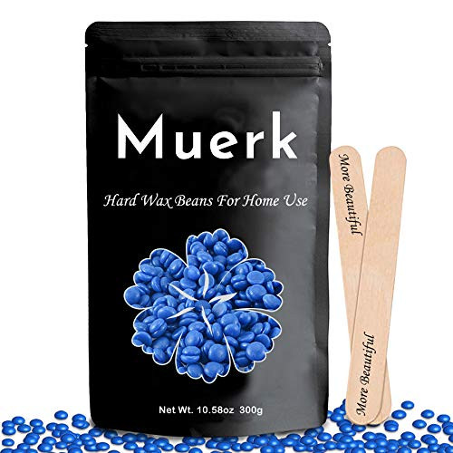 Hard Wax Beans, Painless Hair Removal Full Body Brazilian Bikini Beads Waxing At Home for Face,Underarms, Eyebrow, Back, Chest, Bikini Areas, Legs Wax Beads, Pearl Beads for Wax Warmers - 300g
