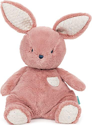 GUND Baby Oh So Snuggly Bunny Large Plush Stuffed Animal Understuffed and Quilted for Tactile Play and Security Blanket Feel, for Baby and Infant, Pink and Cream, 12.5"