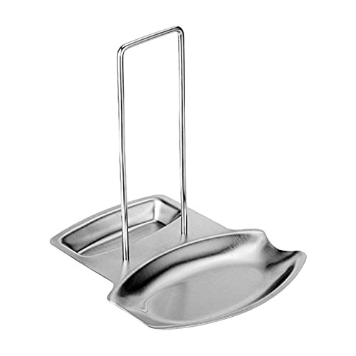Spoon Rest and Pot Lid Holder Stainless Steel Pan Pot Cover Lid Rack Shelf Stand 