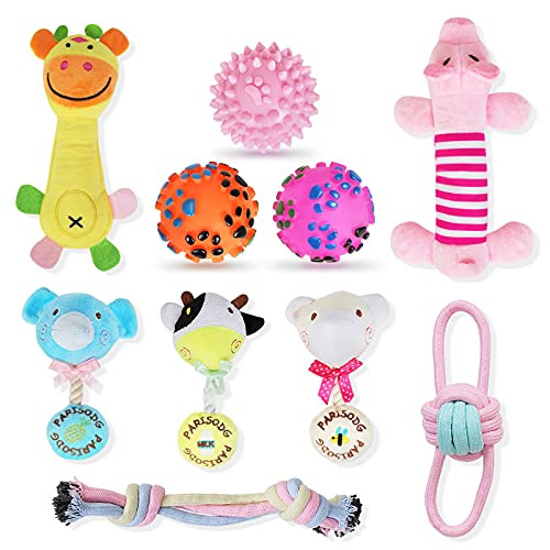 10 Pack Puppy Toys, Puppy Teething Chew Dog Toys, Dog Puppy Chew Toys for Teething Small Dog Toys for Puppies, Puppy Dog Balls Rope Toy Durable Squeaky Dog Toys 10 Pack Puppy Toys, Puppy Teething Chew Dog Toys, Dog Puppy Chew Toys for Teething Small Dog Toys for Puppies, Puppy Dog Balls Rope Toy Durable Squeaky Dog Toys