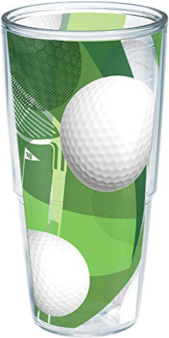 Tervis Golf Balls and Club Made in USA Double Walled Insulated Tumbler, 24oz - No Lid, Clear Tervis Golf Balls and Club Made in USA Double Walled Insulated Tumbler, 24oz - No Lid, Clear
