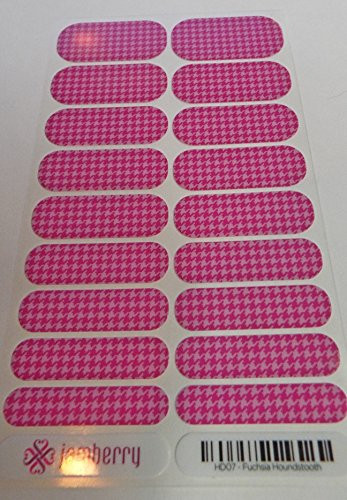 Jamberry Nail Wrap - Fuchsia Houndstooth Full Sheet Retired Design Throwback Thursday
