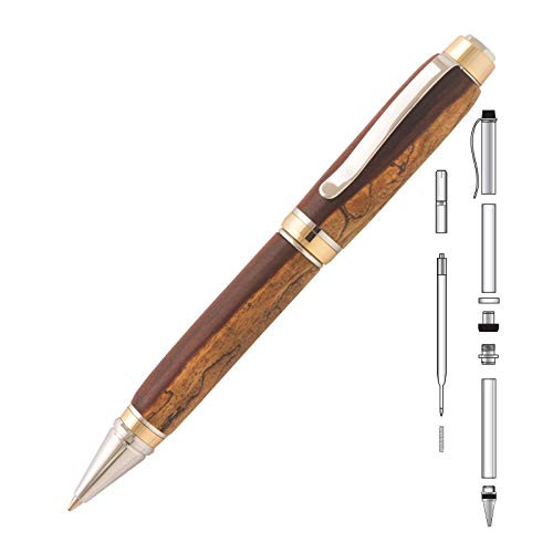 Penn State Industries PKBIGTTB Big Ben Cigar Twist Ballpoint Pen Kit Woodturning Project -1, Gold  and  Chrome-