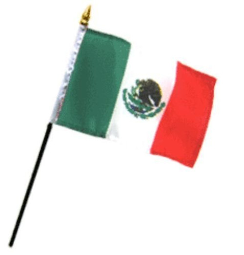 Wholesale Lot of 12 Mexico 4''x6'' Desk Table Stick Flag BEST Garden Outdor Decor polyester material FLAG PREMIUM Vivid Color and UV Fade Resistant