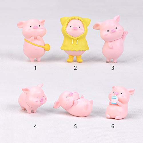 Miniature Pig Figurines, Cute Pink Piggy Toy, Piggy Figurines Collection Playset, Pink Pig Cake Toppers Fairy Garden Decor for Christmas Birthday Gift Desk Decoration, 1/6pcs Miniature Pig Figurines, Cute Pink Piggy Toy, Piggy Figurines Collection Playset, Pink Pig Cake Toppers Fairy Garden Decor for Christmas Birthday Gift Desk Decoration, 1/6pcs