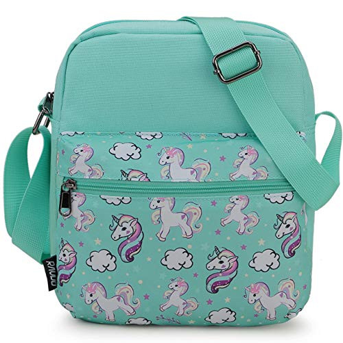 Messenger Bag for Girls,RAVUO Cute Unicorn Lightweight Small Crossbody Bag Purse for Teen Girls and Women Teal