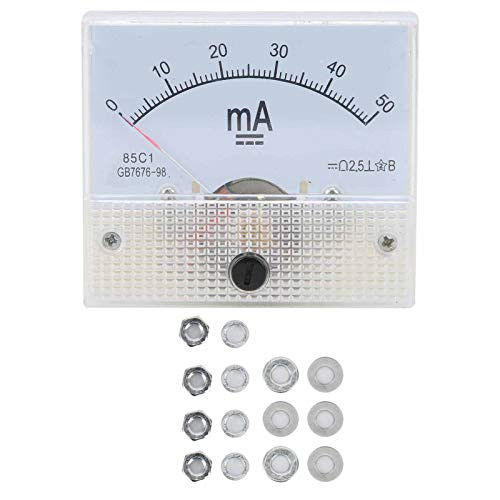 85C1-A DC 0~50MA Pointer Ammeter Analog Current Panel Amp Meter Circuit Measurement Tester High Accuracy Measuring Instrument