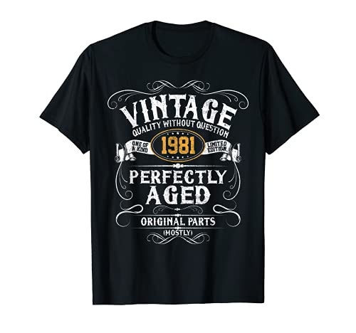Mens 40th Birthday Funny Gift Vintage 1981 Original Parts T-Shirt