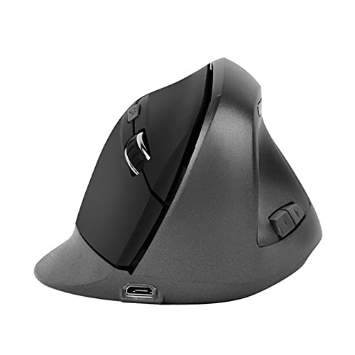 Gaming Mouse Wireless 2.4GHz Vertical Portable Wireless Mouse Plug and Play USB Computer Mouse Ergonomic Desktop Mouse for Office Black