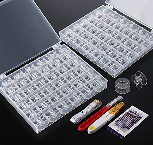 ilauke 72Pcs Bobbins for Sewing Machine with Case Plastic Bobbin Sewing Accessories Supplies Kit for Brother Singer Janome Babylock Embroidery Machines ilauke 72Pcs Bobbins for Sewing Machine with Case Plastic Bobbin Sewing Accessories Supplies Kit for Brother Singer Janome Babylock Embroidery Machines