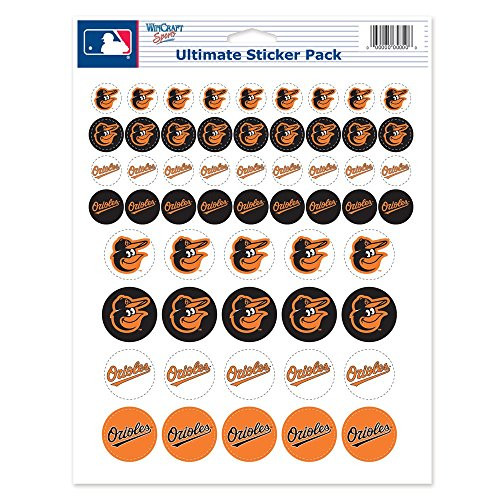 WinCraft MLB Baltimore Orioles Vinyl Sticker Sheet, 8.5" x 11"