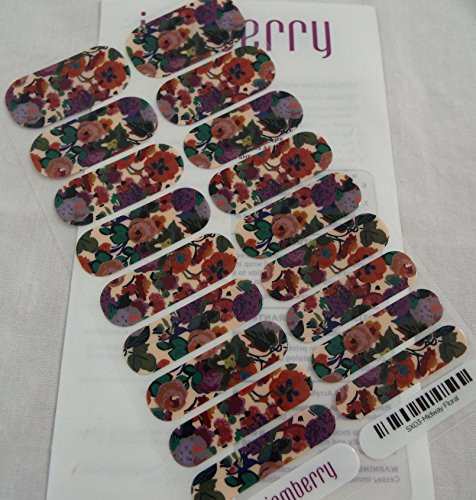 Jamberry Midway Floral SX03 Nail Wrap Full Sheet