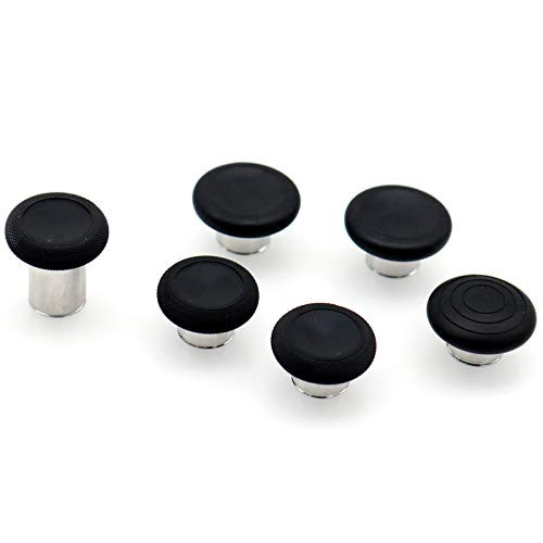 Deal4GO 6-Pack Replacement Magnetic Analog Thumbstick Swap Set for Xbox One Elite 2 Controller Thumb Stick Black