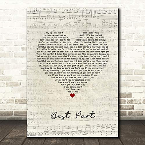 Best Part Script Heart Song Lyric Quote Music Print Best Part Script Heart Song Lyric Quote Music Print